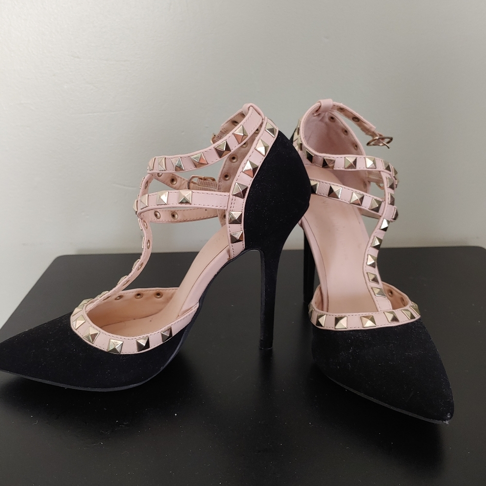 Black suede shoes